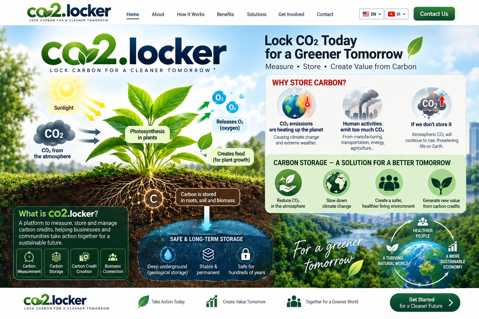 Photosynthesis and carbon storage